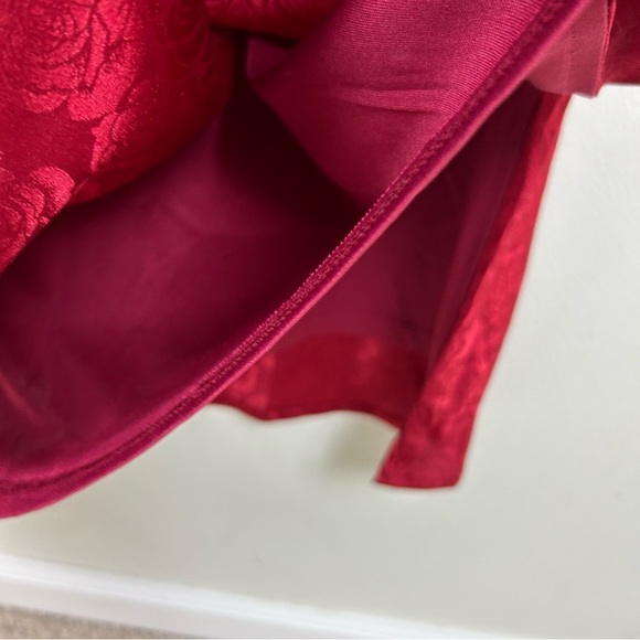 NWT Lulu's You're My Type Red satin jacquard midi slip dress size: XL - Picture 7 of 13